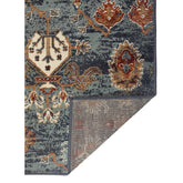 2' x 3' Teal Blue Oriental Power Loom Area Rug With Fringe